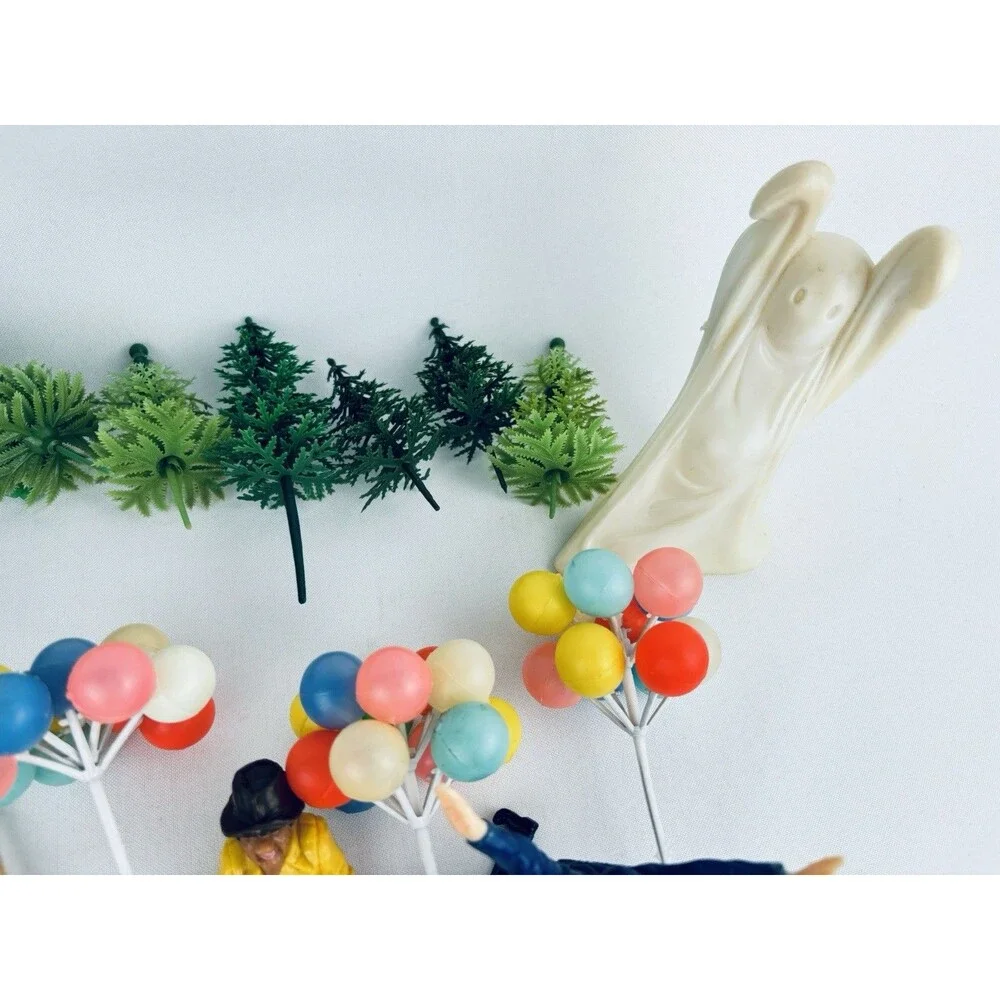 Large Lot Cake Decorations Hard Plastic - Wilton‎ - Toppers  -Hong Kong Vintage